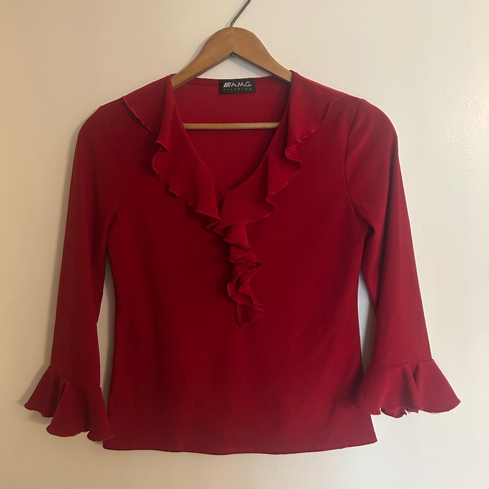 Vintage Red Blouse
